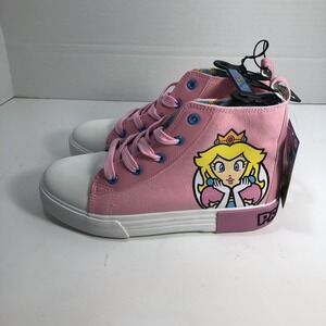Princess Peach Super Mario Shoes Women 5 Hi Top New Pink White GroundUp Nintendo